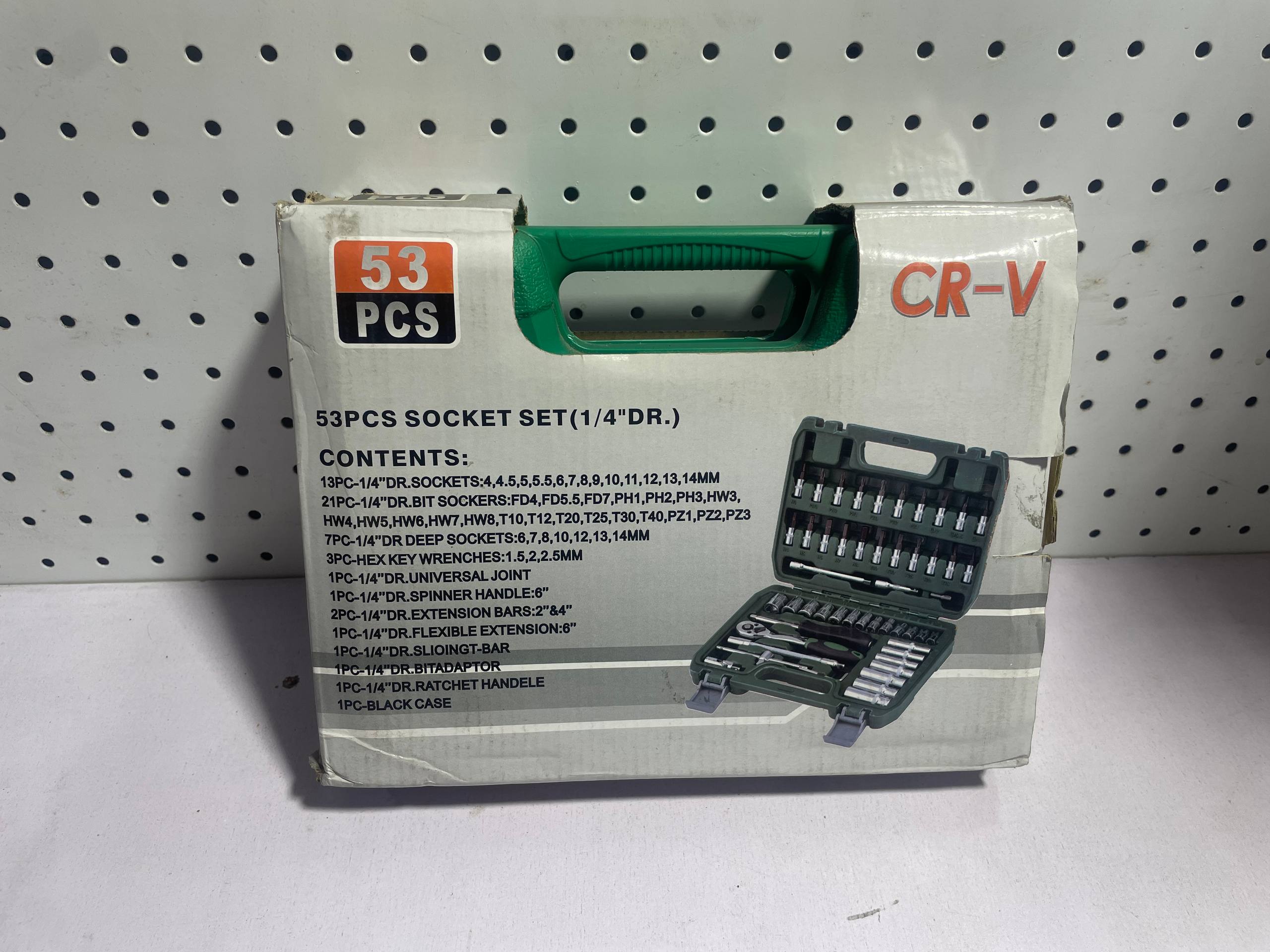 CR-V 3PCS 1/4” DR SOCKET & BITS SET – METRIC